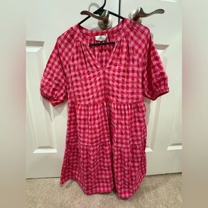 Vineyard Vines Red and Pink Gingham Harbor Mini Dress XS